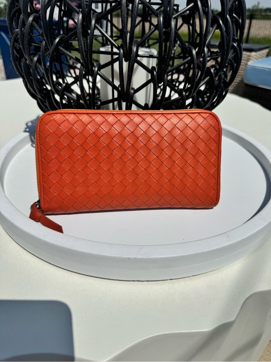 Bottega Veneta Handbags - Bottega Zip-Around Leather Wallet - Orange